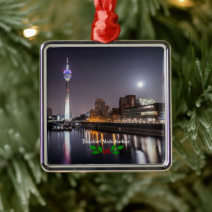 Dusseldorf, Media Harbour (labelled), Metal Ornament