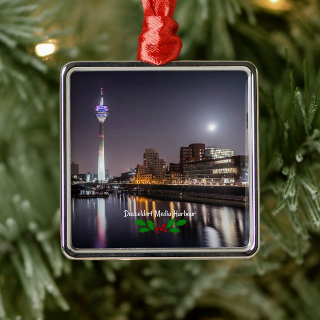 Dusseldorf, Media Harbour (labelled), Metal Ornament (Tree)
