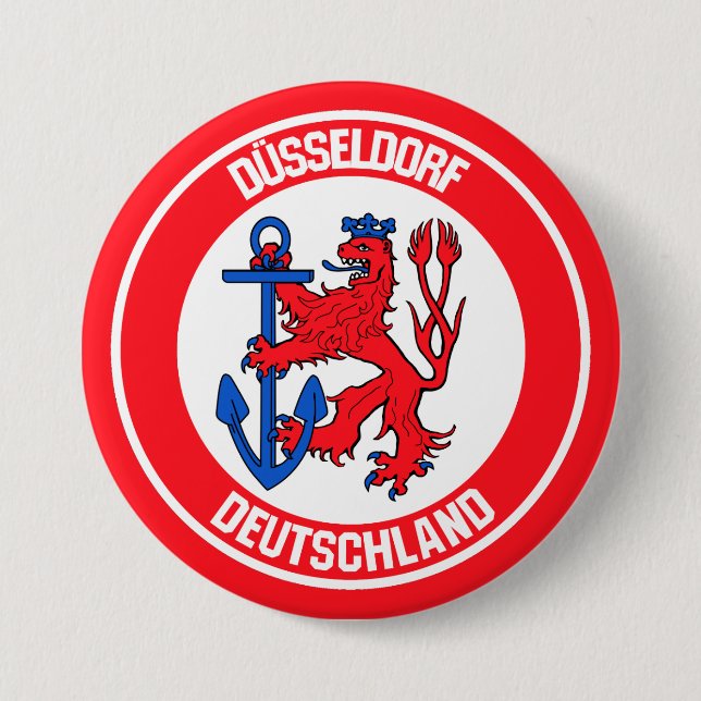 Düsseldorf Round Emblem 7.5 Cm Round Badge (Front)