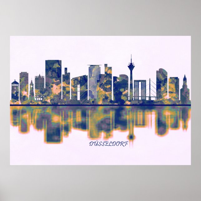 Dusseldorf Skyline Poster (Front)