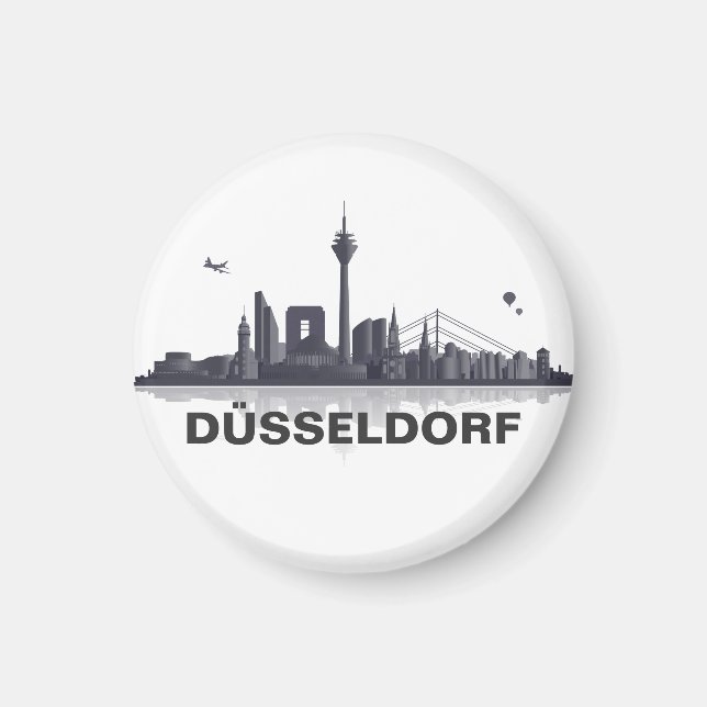 Düsseldorf Skyline refrigerator Magnet (Front)