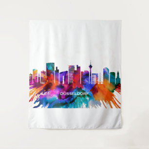 Dusseldorf Skyline Tapestry