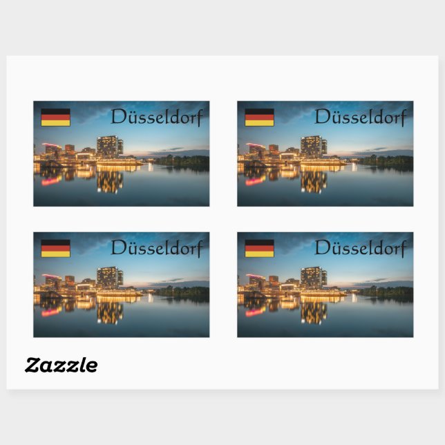 Dusseldorf Souvenir Rectangular Sticker (Sheet)