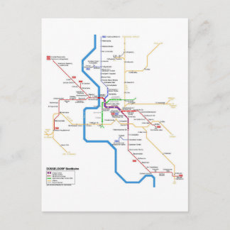 Düsseldorf subway system postcard