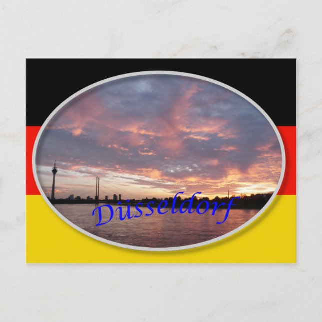 Dusseldorf Sunset Postcard (Front)