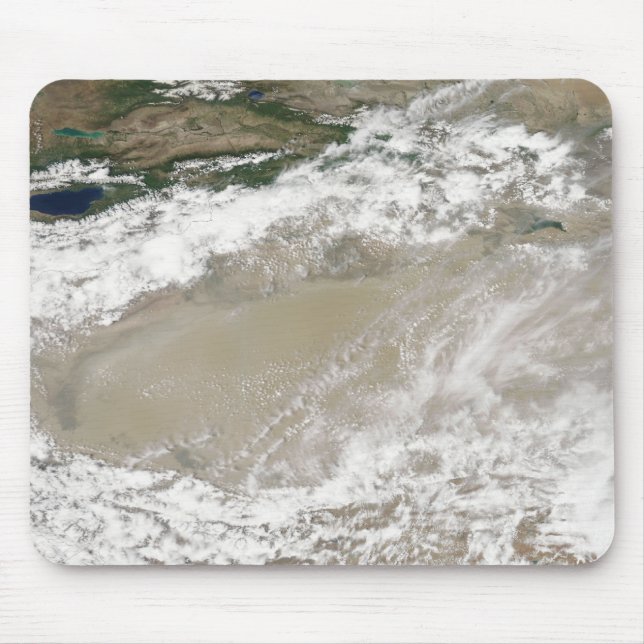 Dust and clouds hovered over the Taklimakan Des Mouse Pad (Front)