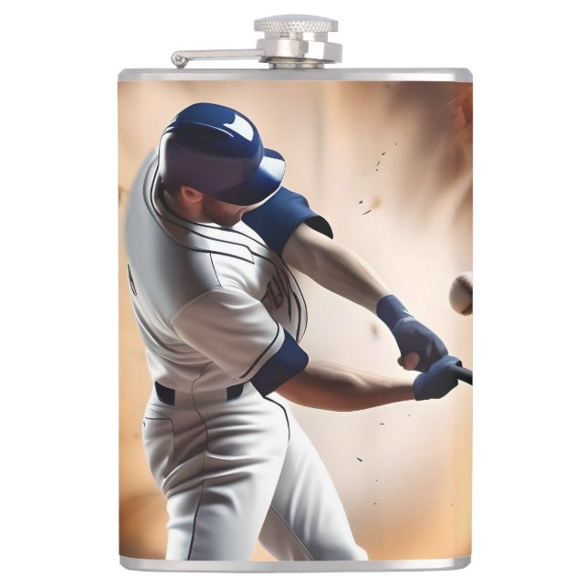 Dust And Glory: Baseball The Home Run Hip Flask (Front)