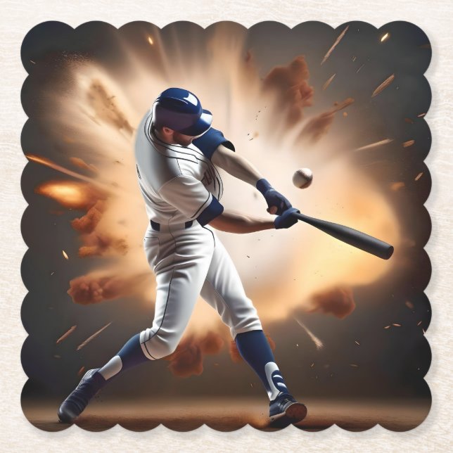 Dust And Glory: Baseball The Home Run Paper Coaster (Front)