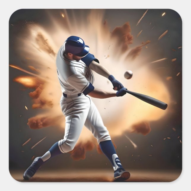 Dust And Glory: Baseball The Home Run Square Sticker (Front)