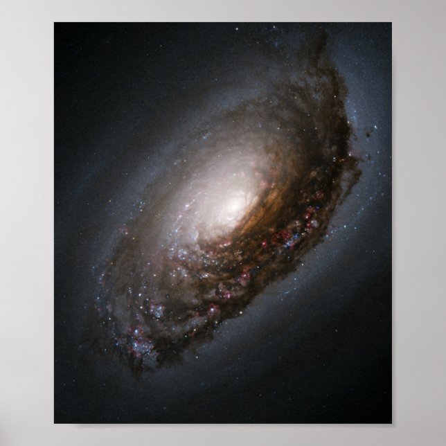 Dust Band Around the Nucleus of Black Eye Galaxy M Poster (Front)
