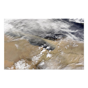 Dust blows off the coast of Libya Photo Print