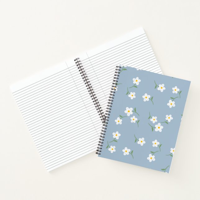 dust Daisy Floral Notebook | Hand-Drawn Botanical  (Inside)