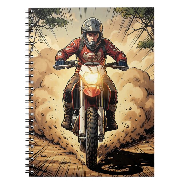 Dust & Determination Full Throttle Motocross Notebook (Front)