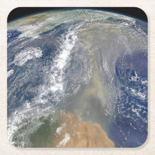 Dust Heading Toward South America Square Paper Coaster