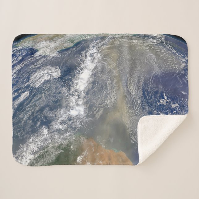 Dust Heading Towards South America Sherpa Blanket (Front (Horizontal))