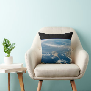 Dust Over The Mediterranean Sea And Cyprus Island Cushion