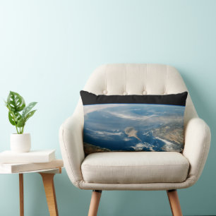 Dust Over The Mediterranean Sea And Cyprus Island Lumbar Cushion