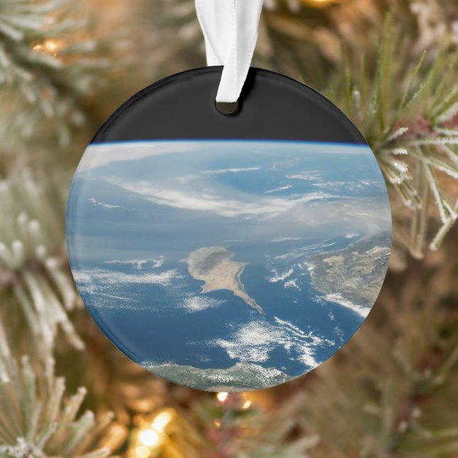 Dust Over The Mediterranean Sea And Cyprus Island Ornament (Tree)