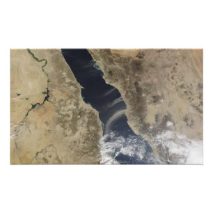 Dust plumes blow off the coast of Saudi Arabia Photo Print