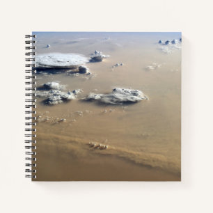 Dust Storm Across The Sand Seas Of Sahara Desert. Notebook