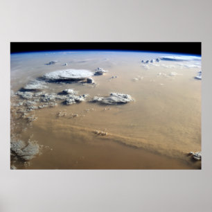 Dust Storm Across The Sand Seas Of Sahara Desert. Poster