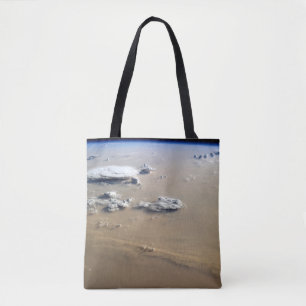 Dust Storm Across The Sand Seas Of Sahara Desert. Tote Bag
