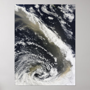 Dust storm blowing over the Tasman Sea Poster