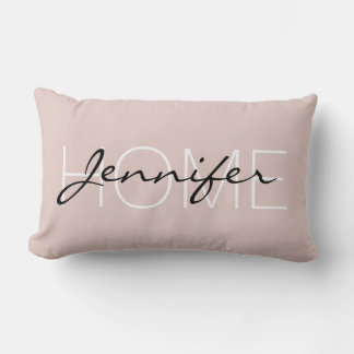 Dust storm colour home monogram lumbar cushion