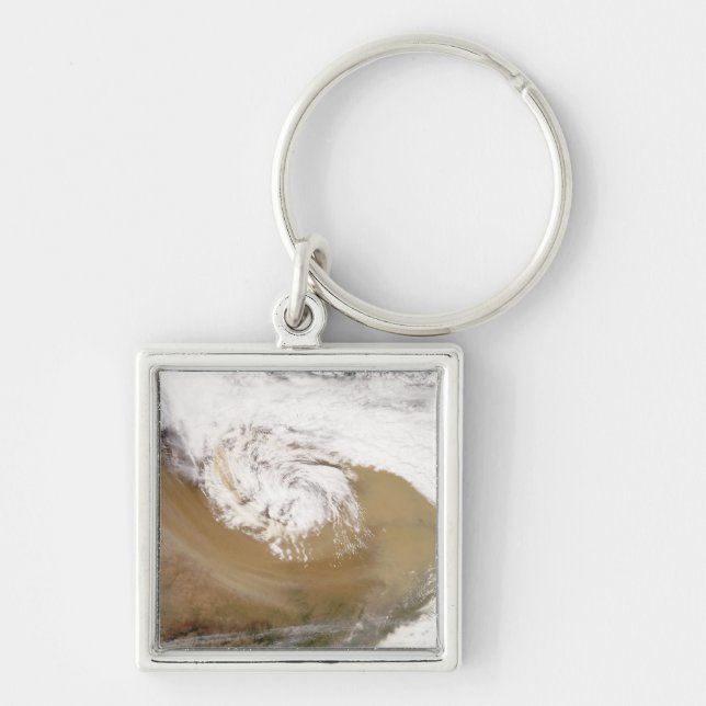 Dust storm in northern China 2 Key Ring (Front)