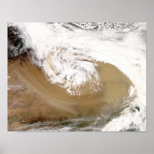 Dust storm in northern China Poster