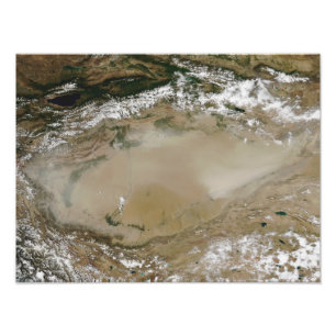 Dust storm in Taklimakan Desert, Western China Photo Print
