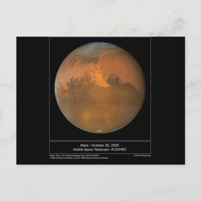 Dust Storm on Mars Cards and Postcards (Front)