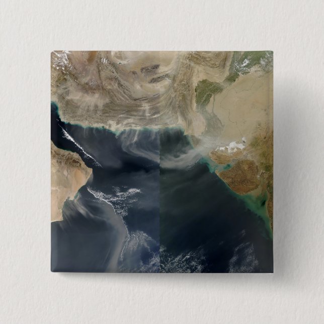 Dust storms 15 cm square badge (Front)