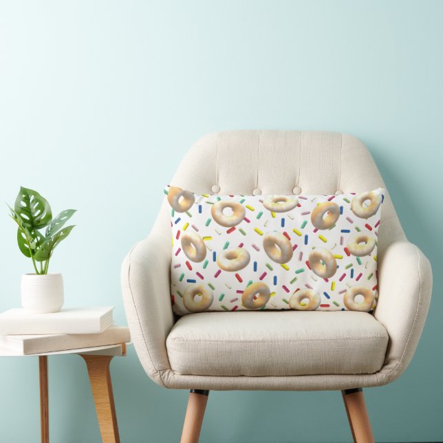 Dusted Doughnuts and Sprinkles Lumbar Cushion (Chair)