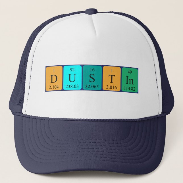 Dustin periodic table name hat (Front)