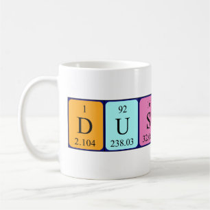 Dustin periodic table name mug