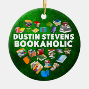 Dustin Stevens Bookaholic Ceramic Ornament