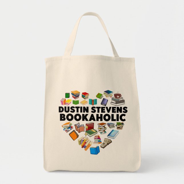 Dustin Stevens Bookaholic Tote Bag (Front)