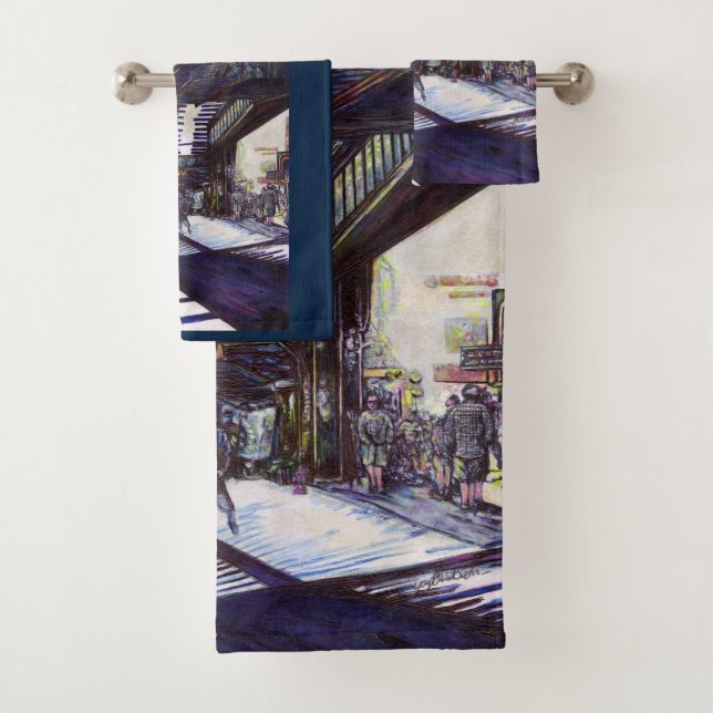 Dusting the Piano Bath Towel Set (Insitu)