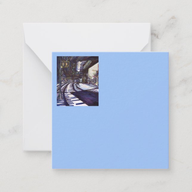 Dusting the Piano Card (Front)