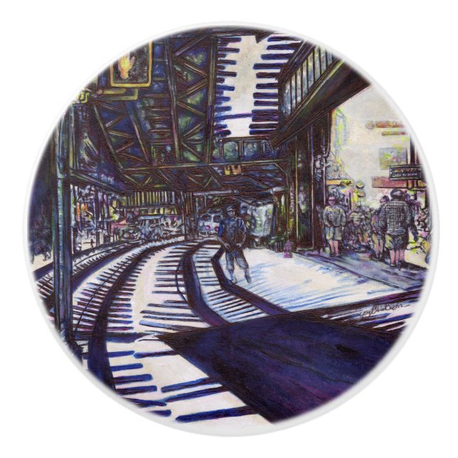 Dusting the Piano Ceramic Knob (Front)