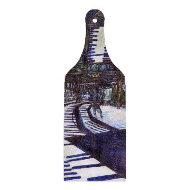 Dusting the Piano Cutting Board (Front)