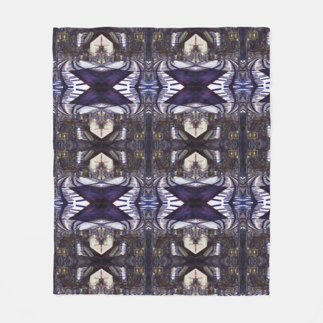 Dusting the Piano Fleece Blanket (Front)