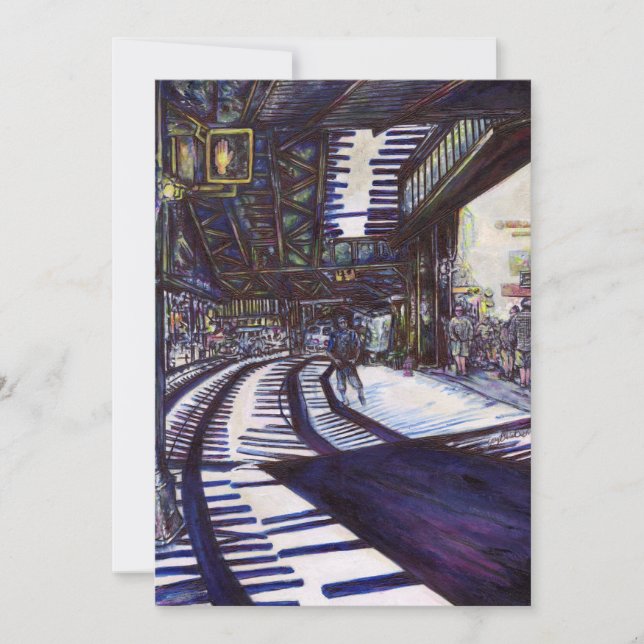 Dusting the Piano Holiday Card (Front)