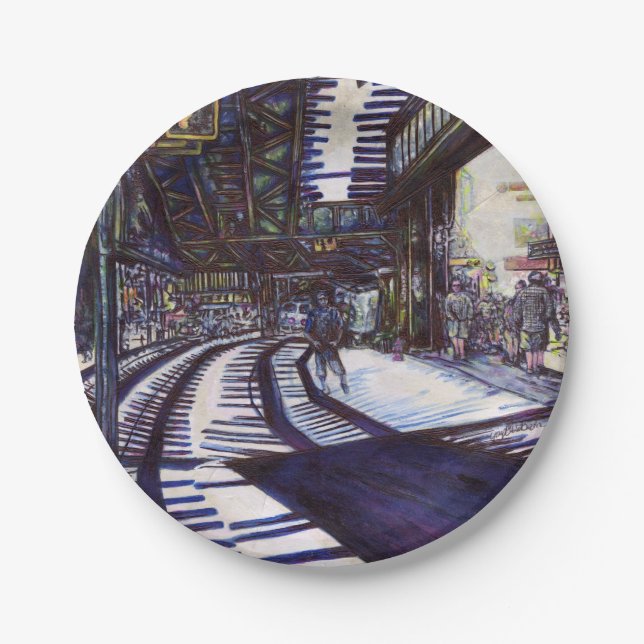 Dusting the Piano Paper Plate (Front)