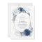 Dusty and Navy Blue Flowers Elegant Modern Baptism