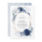 Dusty and Navy Blue Flowers Elegant Modern Baptism