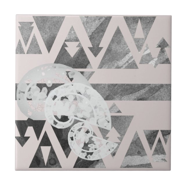 Dusty Ash Snail of the Eternity Ceramic Tile (Front)