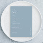 Dusty Blue 5x7" Wedding Table Menu Cards Flat Menu<br><div class="desc">Dusty Blue Elegant 5x7" Wedding Table Menu Cards Flat Menu Elegant Calligraphy Eat and Drink Wedding Menus | Simple Calligraphy Rustic Wedding Menus Wedding Menus,  Rustic Wedding Menu,  Floral Wedidng Menu,  Wedding Table Menu</div>