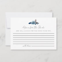 Dusty Blue Advice for the Bride Cards